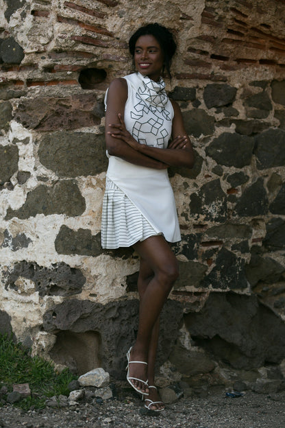 Skirt with stripes