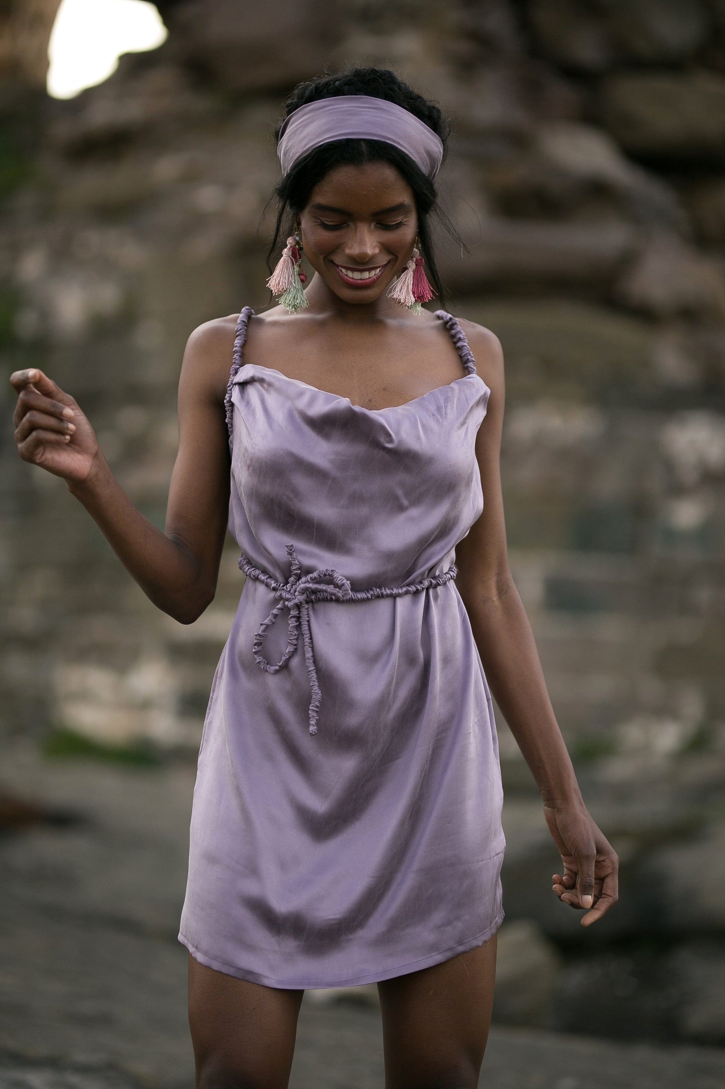 Silk Draped Dress