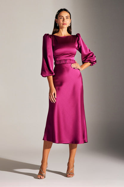 Heleny Special Design Fuchsia Engagement Dress