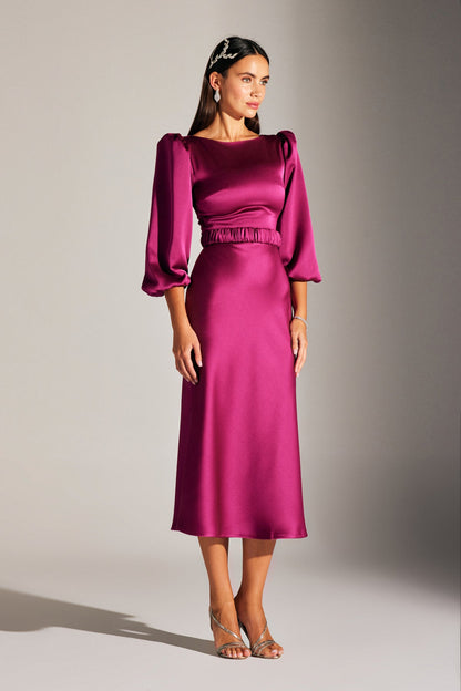 Heleny Special Design Fuchsia Engagement Dress