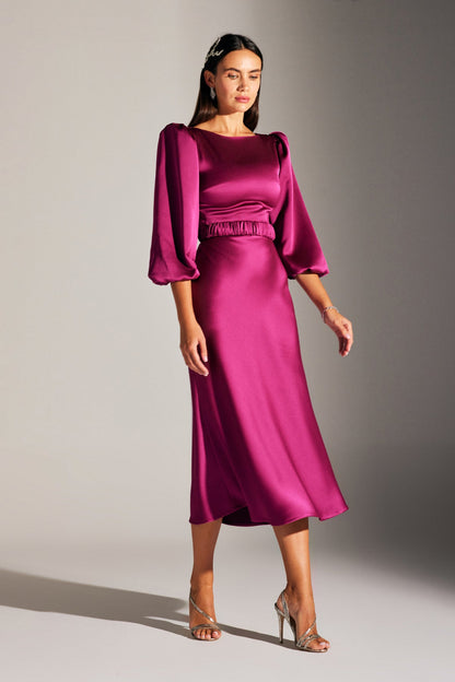 Heleny Special Design Fuchsia Engagement Dress