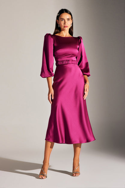 Heleny Special Design Fuchsia Engagement Dress