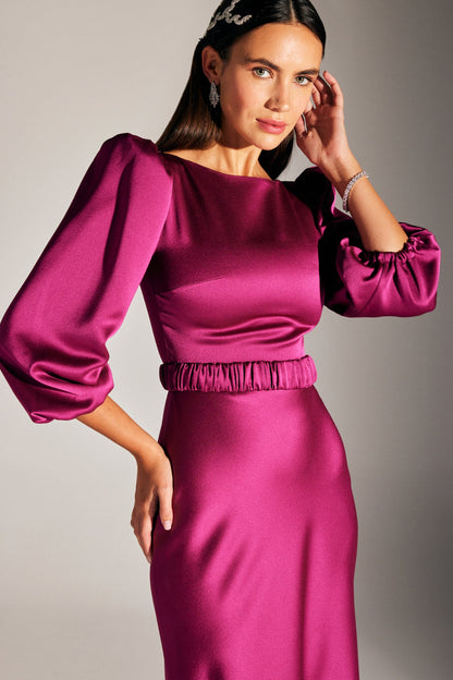 Heleny Special Design Fuchsia Engagement Dress