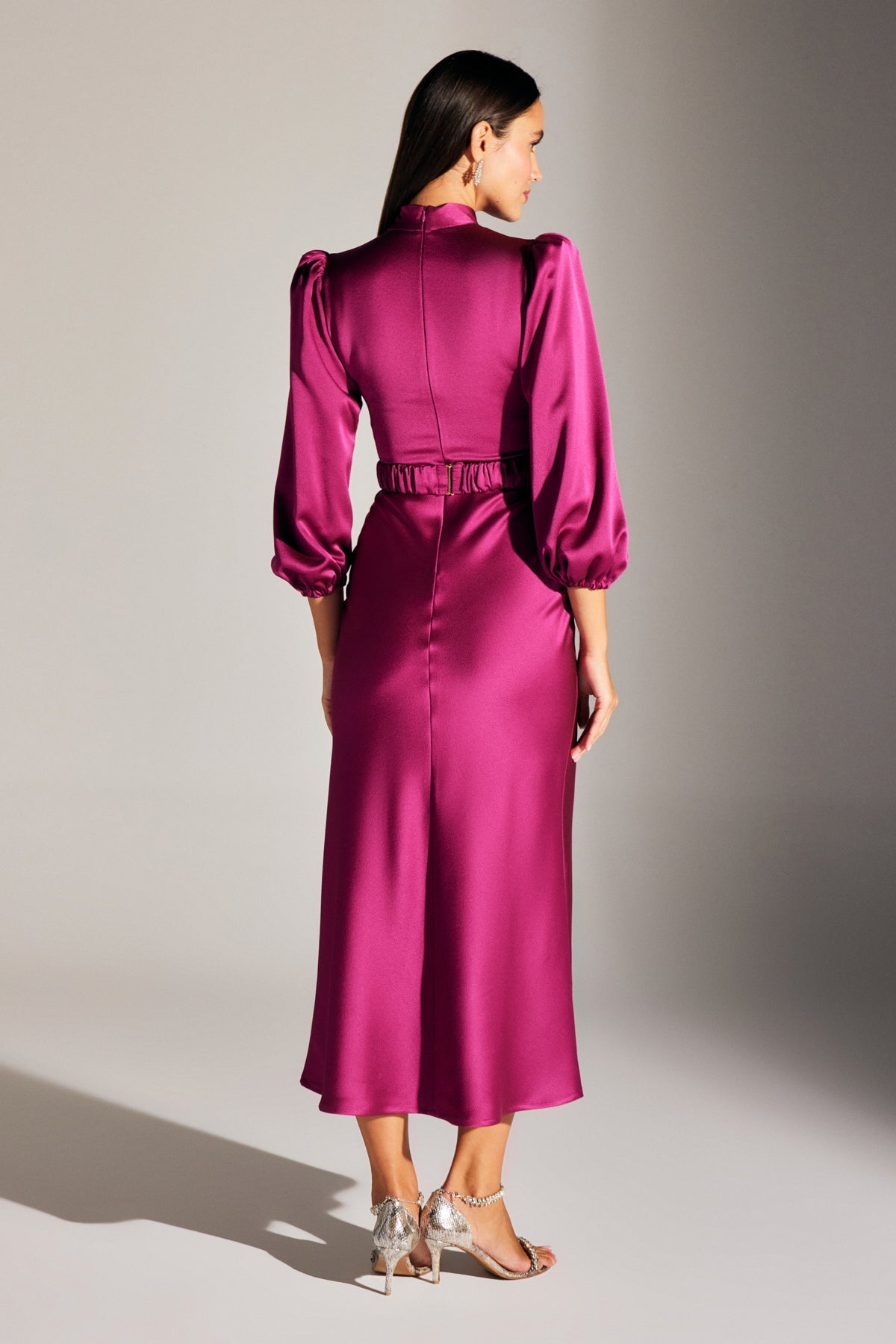 BERTHE MAD COLLAR Fuchsia KLEID