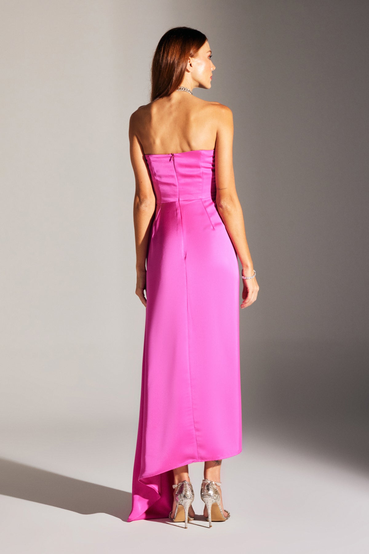 MORIE PINK STRAPLESS NIGHT DRESS