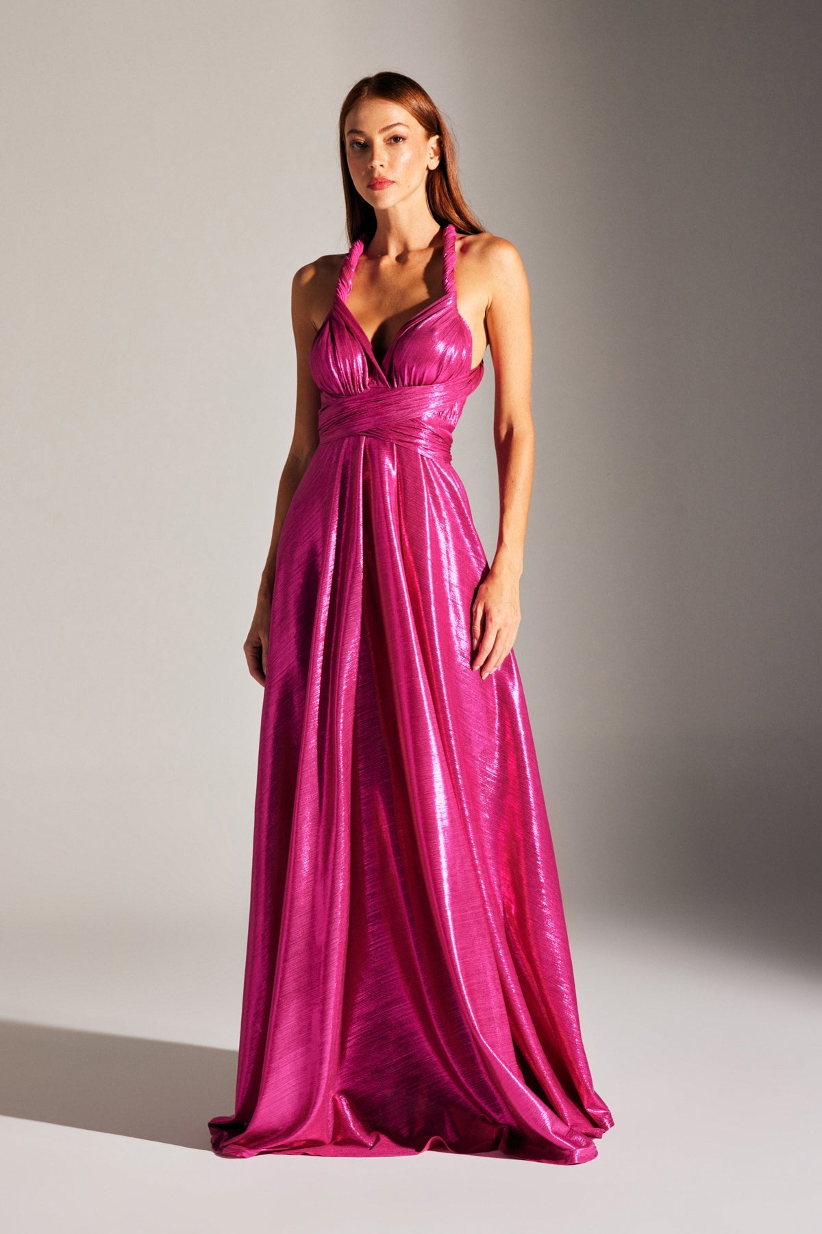 KATE MULTI WAY Fuchsia Flared Dress