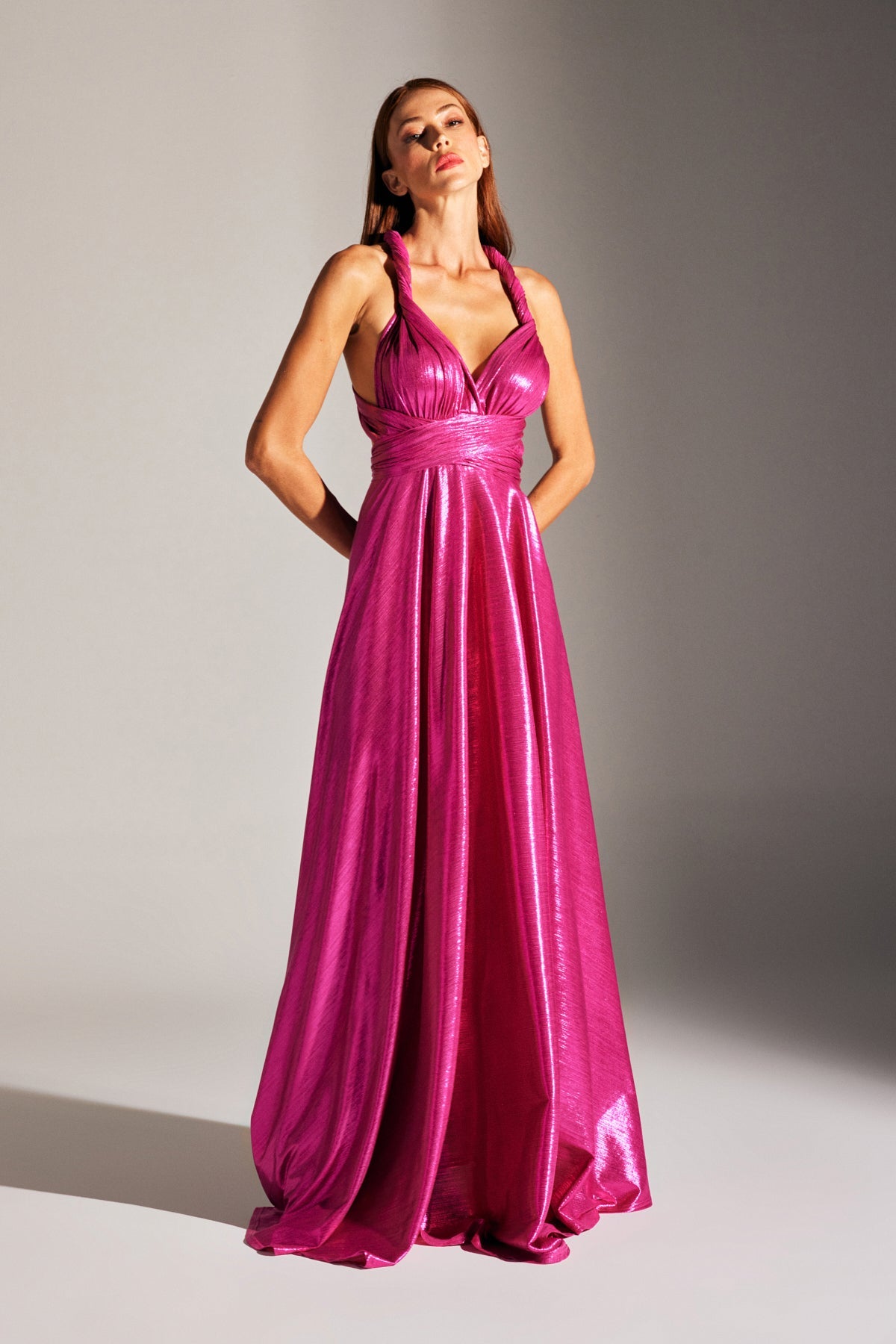 KATE MULTI WAY Fuchsia ausgestelltes Kleid