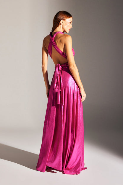 KATE MULTI WAY Fuchsia Flared Dress